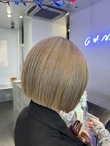 ゲーム 原宿店(GAME)&nbsp;ダブルカラー/ケアブリーチ/ハイトーンベージュ/ボブ