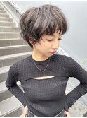 NUDEくせ毛風10代20代30代40代マッシュショート大人ショートボブ
