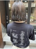 【三ツ井純】ニュアンスパーマ ボブパーマ ダークアッシュ