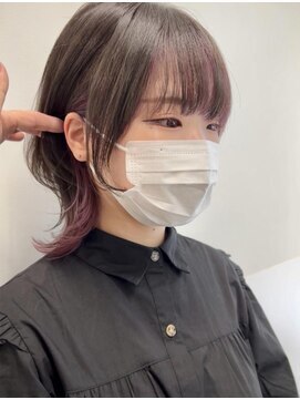 ダブルトーキョー シブヤ(W-TOKYO SHIBUYA) インナーカラー×ネオウルフ　ウルフカット