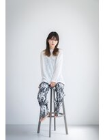 フレーム 博多店(FRAME)&nbsp;鎖骨下外はねロング×ナチュラルベージュ