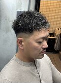 メンズパーマ×メッシュ