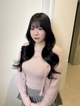 ヴェイナゴヤ(VEYY. nagoya) ブルーブラック/韓国/くびれ/前髪/顔まわり/ブリーチなし/艶髪