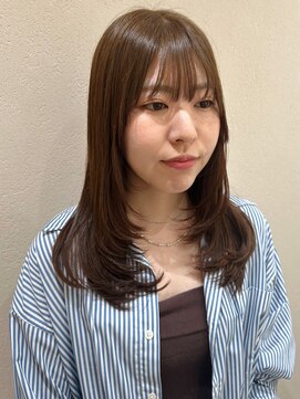 ジーナ 横浜(Zina) 高めレイヤースタイル＊オリーブベージュカラー