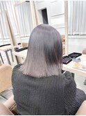 イメチェン/ホワイトブロンド/外ハネボブ/美髪/仙台