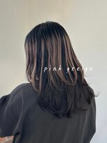 ヘアサロン エスプリ(hair salon esprit)&nbsp;ピンクグレージュ×ブラック/レイヤーカット