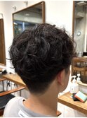 ツイストスパイラルパーマ/刈り上げショート/波巻きパーマ