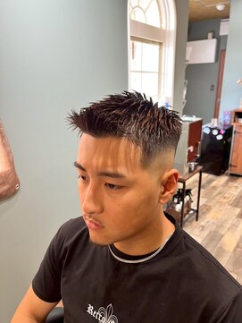 スタンドバーバー 柏(STAND BARBER) サーフカール/スパイキーショート/ブルーブラック/柏