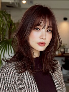 ルービック(Rubik's) レイヤーカット/くびれレイヤー/くびれ/レイヤー/暖色/外ハネ