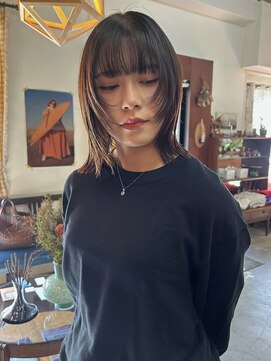 チャプター 問屋町(chapter) 顔まわりレイヤーカットミディアムレイヤーカット