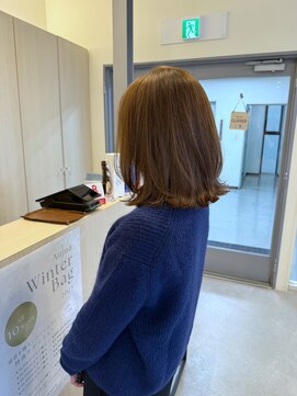 ヘアーポケット リタ(HAIR POCKET ritta) レイヤーロブ　× オリーブベージュ