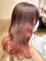 バイオレット 表参道店(Violet) アンブレラカラーミックスカラーワインレッドピンクベージュn152