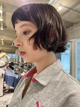 ダブ アオヤマ(DaB AOYAMA) 切りっぱなしボブショートボブ顔まわりカットレイヤーボブ