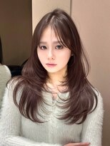 ロンドガーネット 池袋(Lond garnet)&nbsp;ミニウルフレイヤーカット顔周り前髪韓国ミディアムロング/池袋