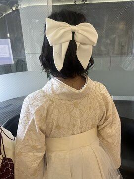 ヘアーリゾートラシックアールプラス(hair resort lachiq R+) リボン×ハーフアップ