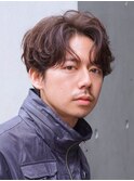 原宿シャドウパーマ無造作パーマラウンドマッシュウルフ刈り上げ