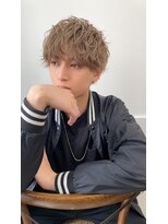 キャンバス バイ ネオリーブ 横浜西口(Canvas by neo.)&nbsp;横浜★メンズナチュラルパーマミルクティーベージュ
