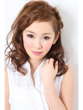 ヘアメイクアンドセットサロン リッコ(Hair make&set salon Ricco) 大阪梅田セットサロンRiccoバングあみアシンメトリーダウン