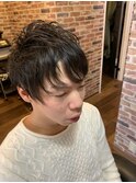 レイヤー束感ショートマッシュ