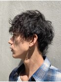 スパイラルパーマツイストパーマコンマヘアツーブロックマッシュ