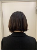 ボブスタイル☆モカベージュ☆乾かすだけでまとまるスタイル