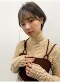 【山田】グレージュ前髪インナーカラー小顔丸みショート