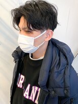 アンルポン 梅田(un le pont) 【un le pont西梅田】センターパートウェーブツーブロック