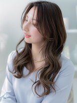 モッズヘア 越谷(mod's hair)&nbsp;センターパートグレーベージュ小顔くびれヘアc5越谷20代30代40代