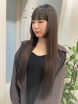 トゥーリ 薬院店(tuuli) tuuli miyu 姫カットスーパーロング/黒髪/縮毛矯正