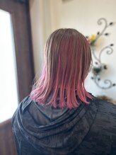 サロンド デジャヴ 超絶可愛いピンク系インナーカラー◎