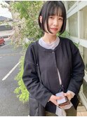 暗髪ボブ