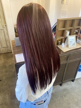 プティパ(Petit pas) 姫カット×赤髪(ブリーチ歴あり)