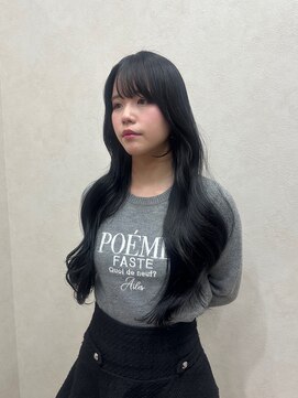 フレーム 博多店(FRAME) 韓国風レイヤーカット×ブルーブラック【福岡/博多】