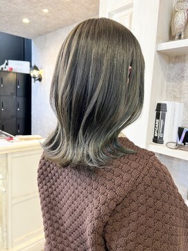 キャアリー(Caary) 福山美容室Caary 透明感イルミナカラーオリーブグレージュ20代