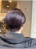 くすみパープルショート