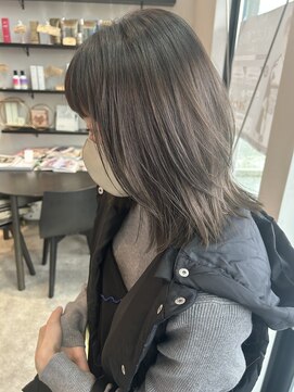 エスデザイン(es design) オリーブグレージュ×レイヤーカット