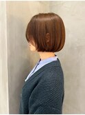 フロント長め×コンパクトボブ