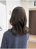 【ere博多：川崎】アッシュベージュ×切りっぱなしミディアム