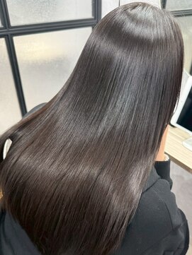 ハーシーバイアポロ 相模大野(HERSHE by apollo) x髪質改善/ホワイトグレージュ/レイヤーカット/チェリーブラウン