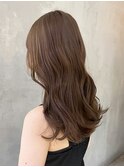 ロング顔周りレイヤー韓国ヘア前髪カット_ba473671