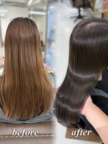 ハピネス 梅田茶屋町店(HAPPINESS)&nbsp;韓国風/レイヤーカット/顔周り/顔まわり/髪質改善/ベージュ