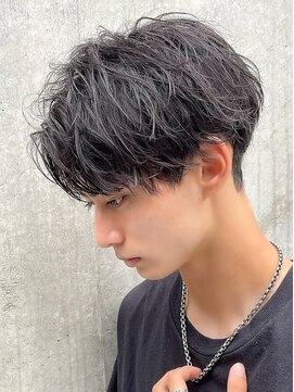 フィフス 天神大名(fifth) 天神大名ツイストスパイラルパーマメンズカットマレットヘア30代