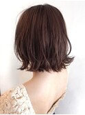Say.外ハネボブレイヤーボブオリーブグレーヘーゼルグレージュ