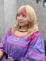 ファイブバイジエクト 堀江(FIVE by The Ect)&nbsp;エンドカラー/ピンクヘア/抜きっぱなしブロンド