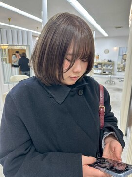 ユイマァル 岡山店(YUIMARL) ツヤ髪ブリーチ20代30代40代柔らかオリーブベージュ