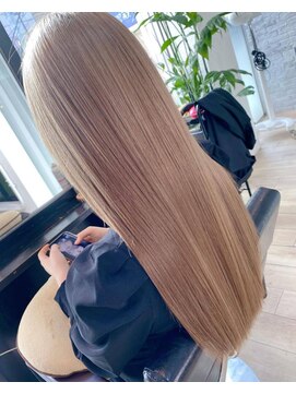 エヌプラスリタ 近鉄八尾(N+lita) 黒髪クラゲヘアーオリーブグレー小顔ココアベージュ