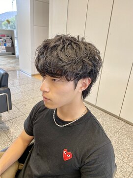 ギブ 豊田市駅店(GIVE) シャドウパーマ刈り上げマッシュ無造作パーマツーブロック