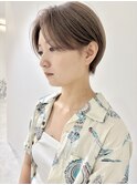 横浜ショート/ミルクティーベージュ/ハイトーンショート/横浜