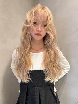 ペレ 梅田(PELE) イメチェン/ピンクベージュ/アンブレラカラー/前髪/梅田