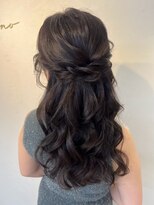 フェリーチェ 六本木店(Felice)&nbsp;ハーフアップ　巻き髪　結婚式ヘア　パーティヘア